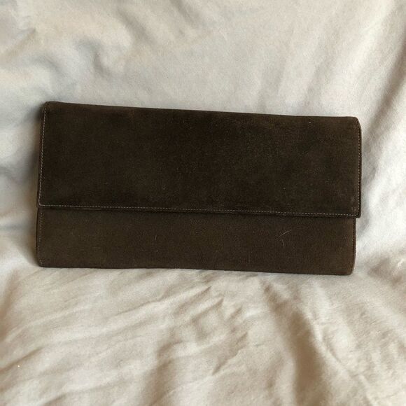 𝅺paragon vintage leather clutch - Picture 1 of 5